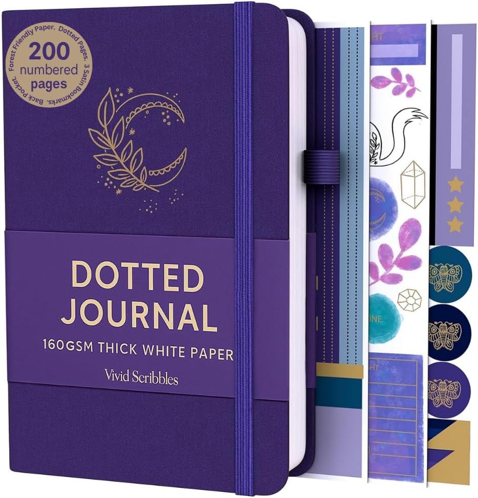 Bleed-Proof Dotted Notebook — Numbered Pages