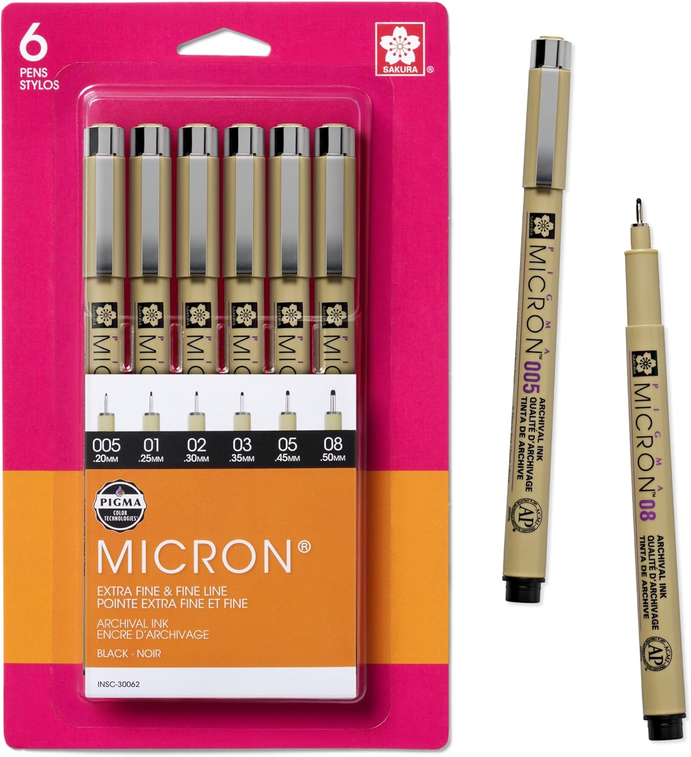 Pigma Micron Fineliner Pens — Black