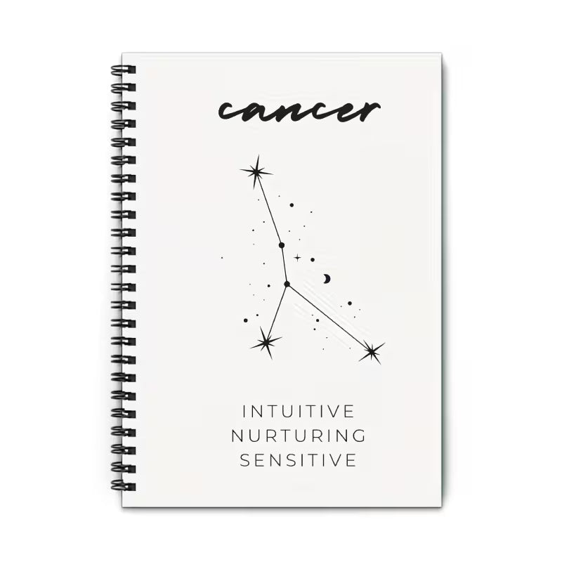Cancer Zodiac Spiral Notebook