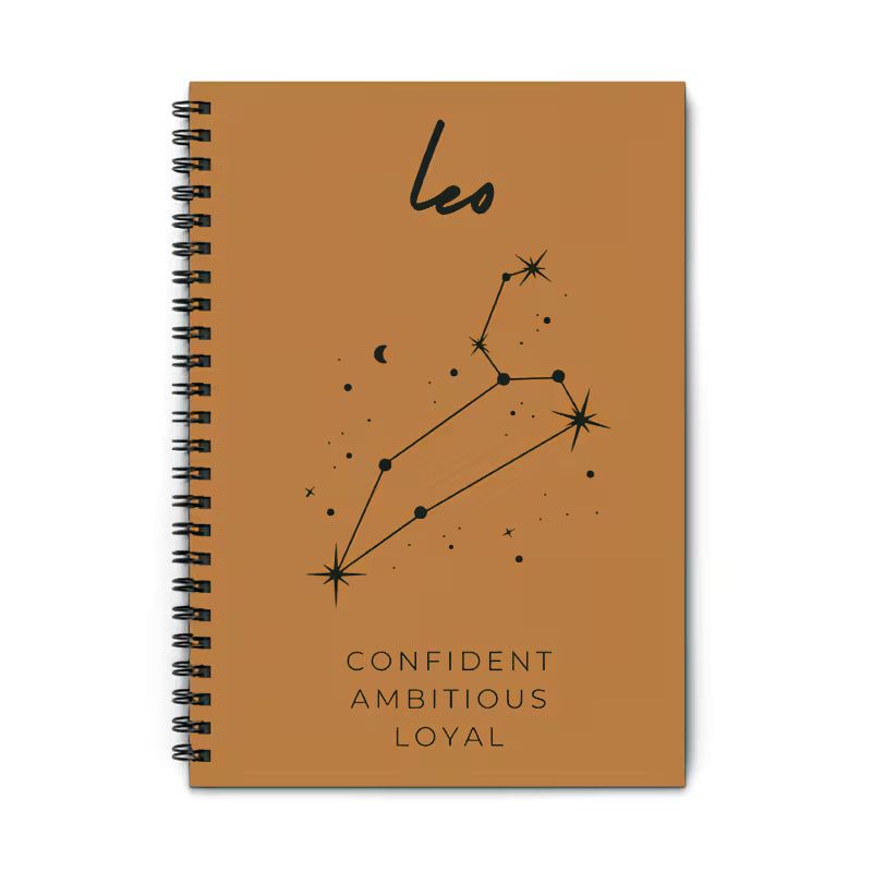 Leo Zodiac Spiral Notebook