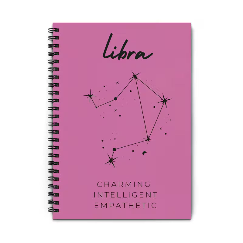 Libra Zodiac Spiral Notebook