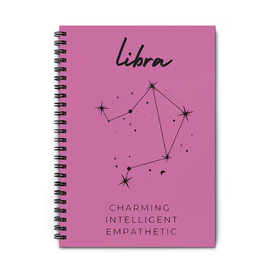Libra Zodiac Spiral Notebook