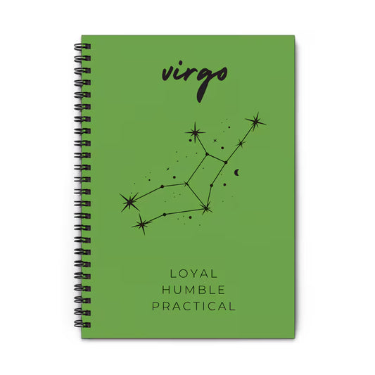 Virgo Zodiac Spiral Notebook