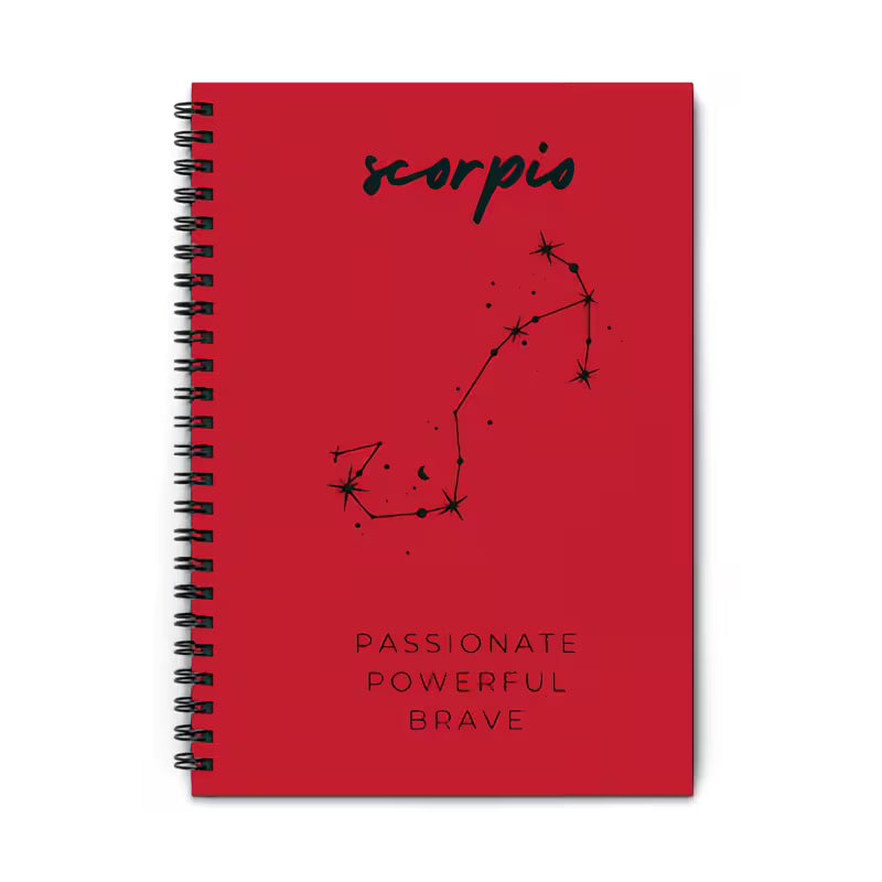 Scorpio Zodiac Spiral Notebook