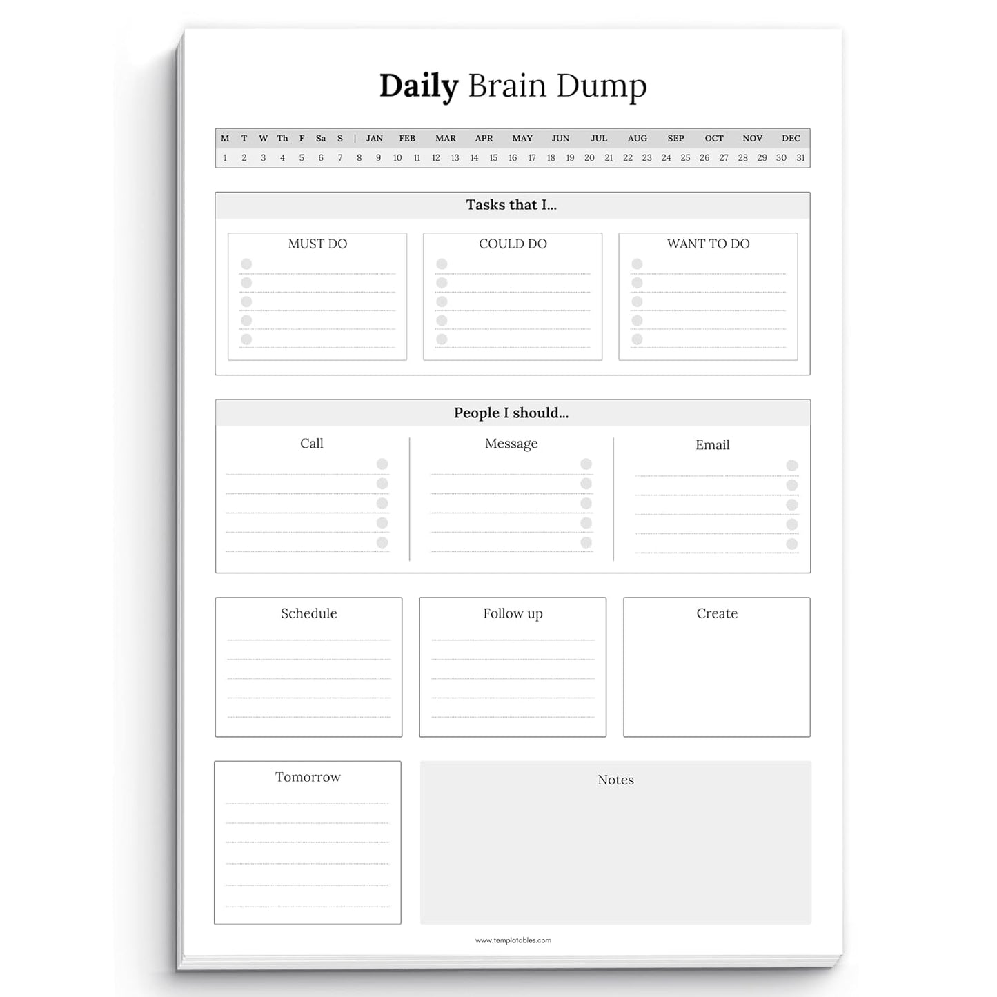 Undated Notepad — When You Feel Stuck