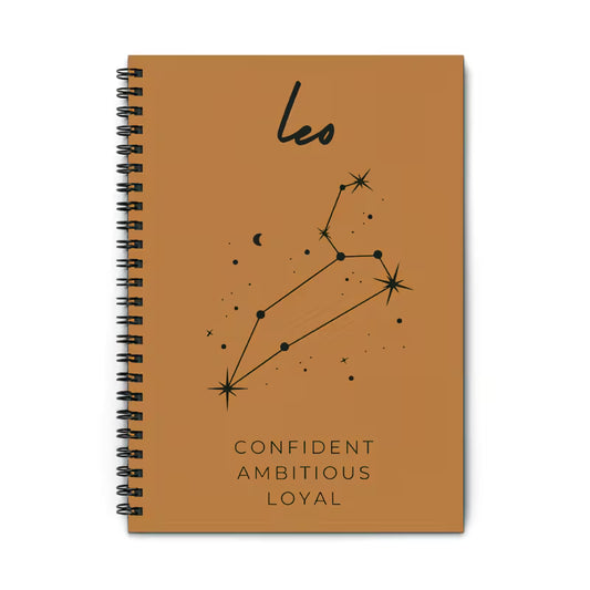 Leo Zodiac Spiral Notebook