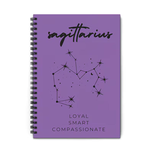 Sagittarius Zodiac Spiral Notebook